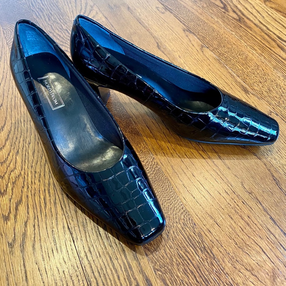 NEW- Nordstromโs croc embossed heels